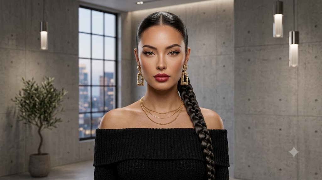 The Sleek Braided High Ponytail